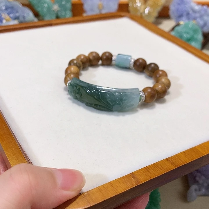翡翠未镶嵌手链翡翠手牌