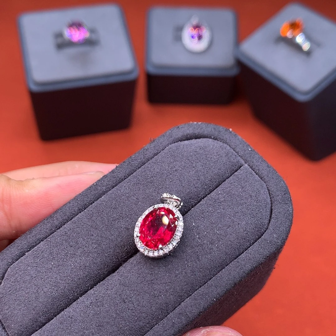 颈饰碧玺银S925镶嵌