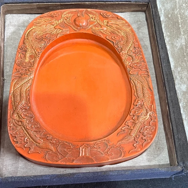 老朱砂墨“贡墨砚”约1020克左右一锭
