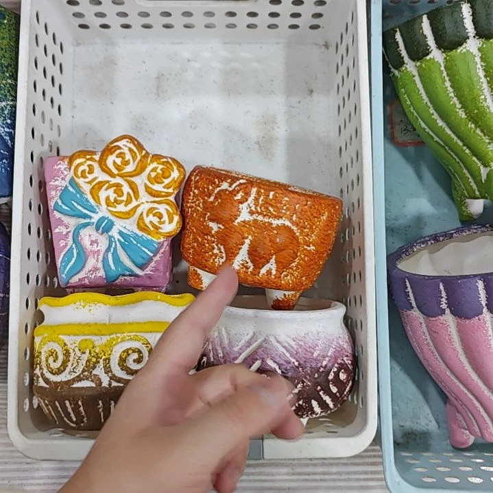 陶吸水透气的白陶花盆凑满12发货