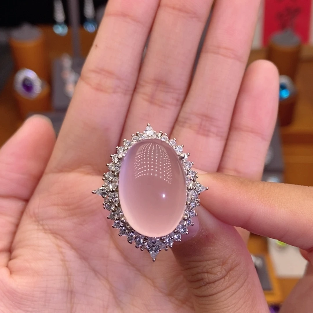 银S925镶嵌戒指水晶小**娃1111