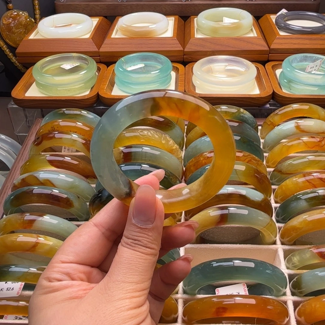 蛇纹石玉未镶嵌手镯53-54