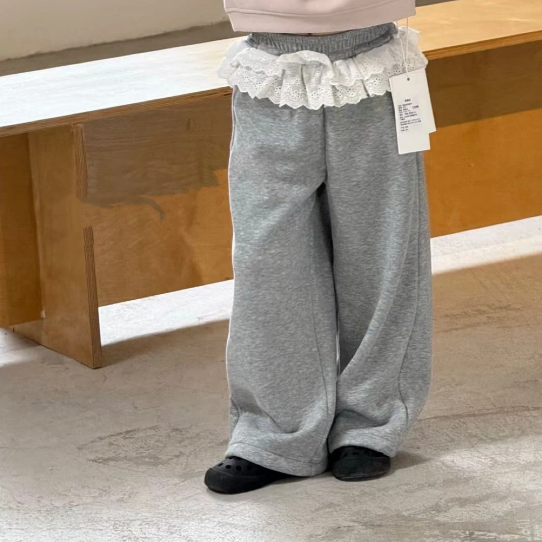 儿童运动裤一体绒，冬款加绒运动裤直筒裤阔腿裤