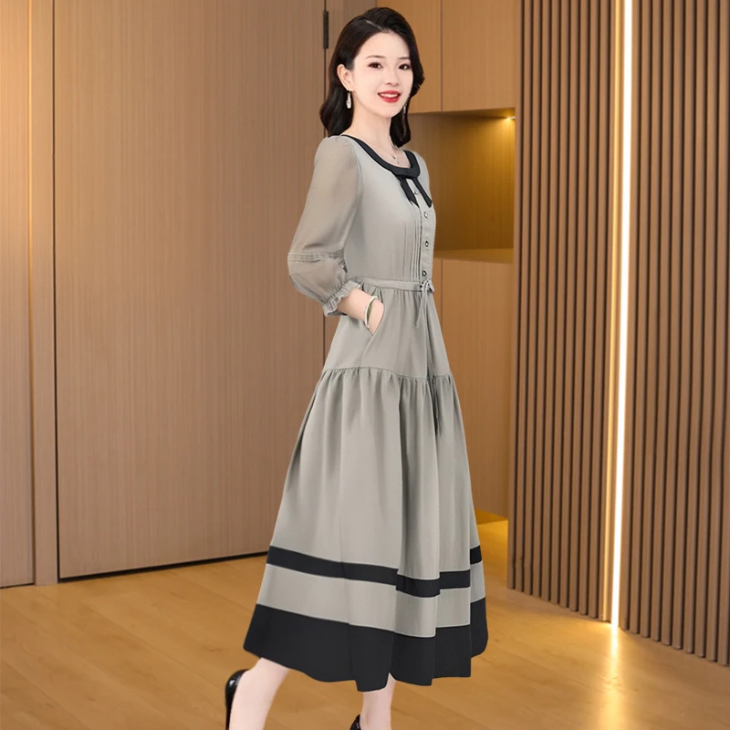 【可蓓儿】减龄早秋季连衣裙女2025新款爆款广州十三行正式场合裙子