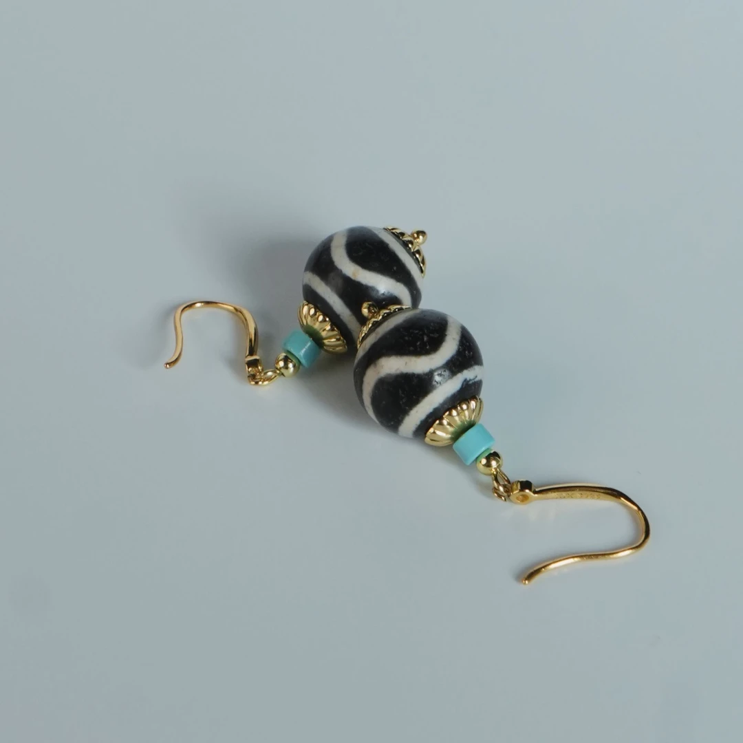 DY-M4310 玛瑙天珠耳坠 9.25g