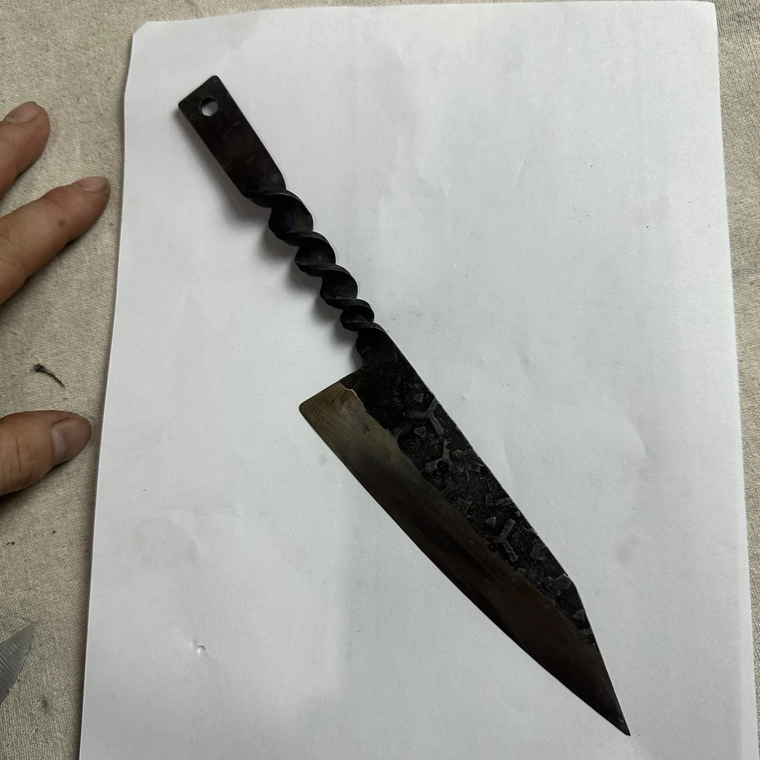 M14 龙泉昊天宝剑迷你茶刀高猛钢一体锻打未开刃