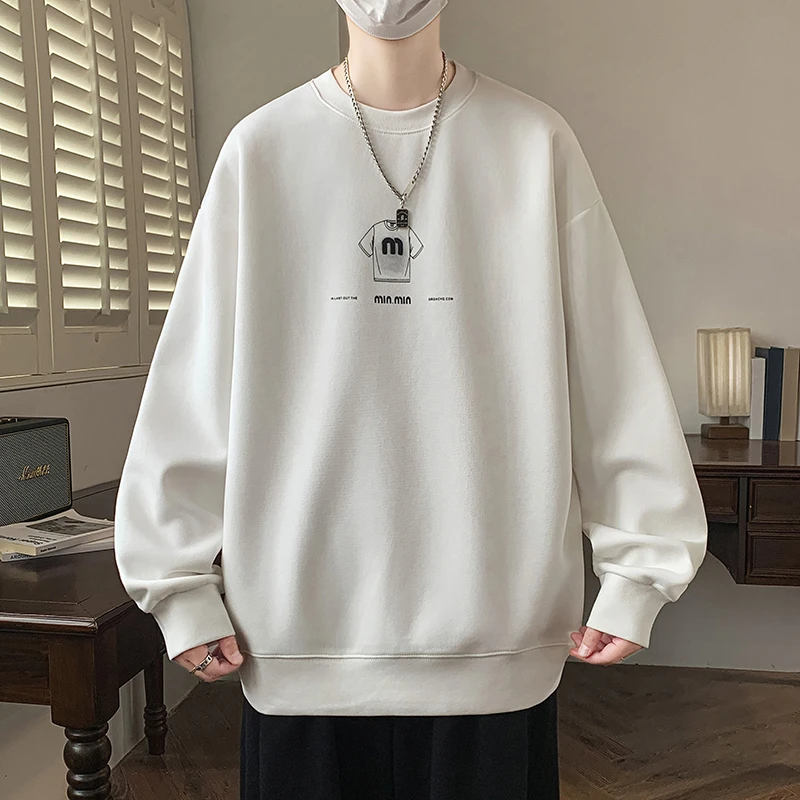 秋季圆领长袖卫衣男士2025新款青少年学生套头打底衫帅气体恤衫潮