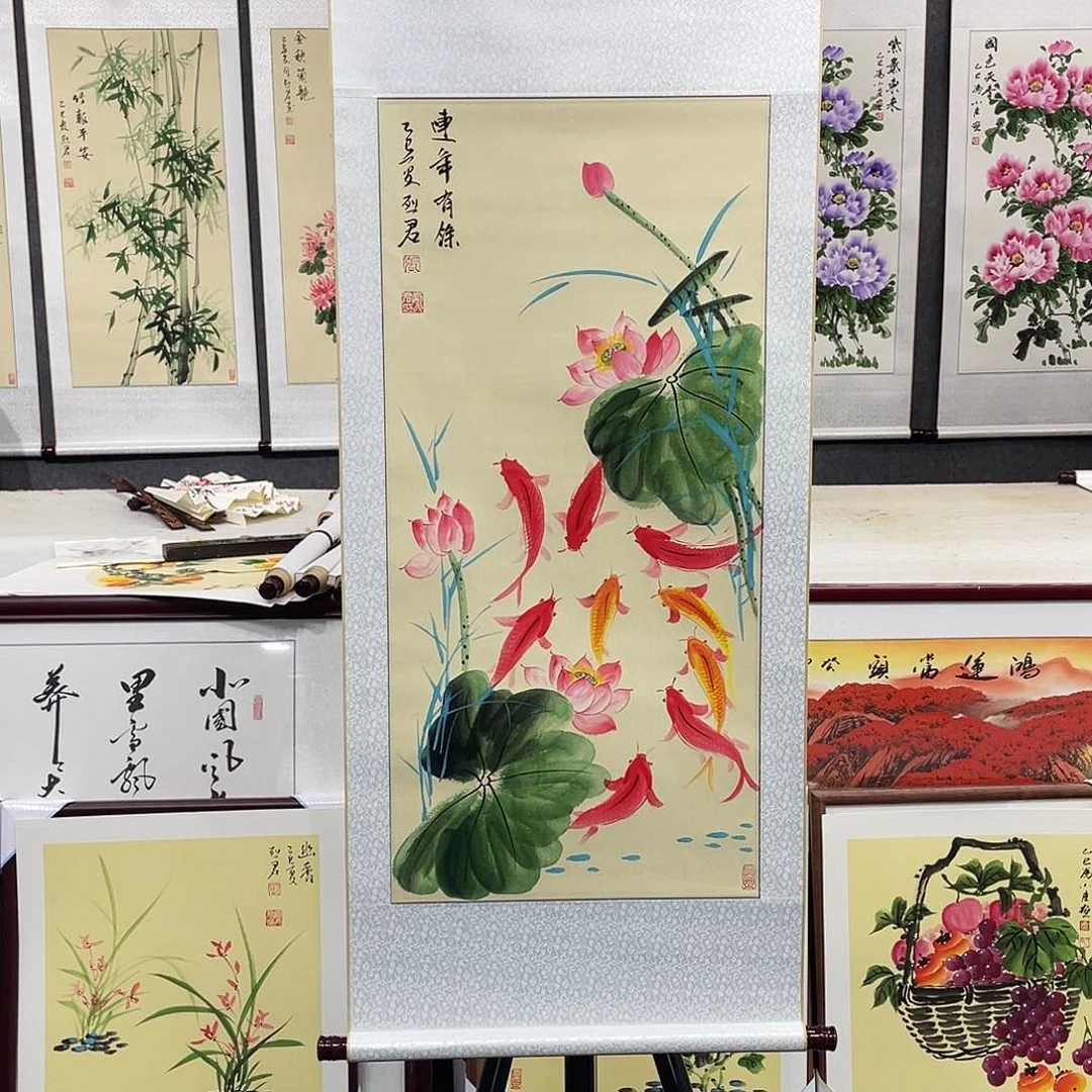 国画手绘手写作品