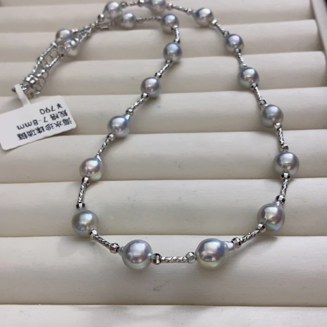 合金海水珍珠颈饰海水珍珠项饰7-8mm