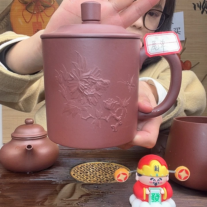 紫砂茶杯原矿紫砂杯