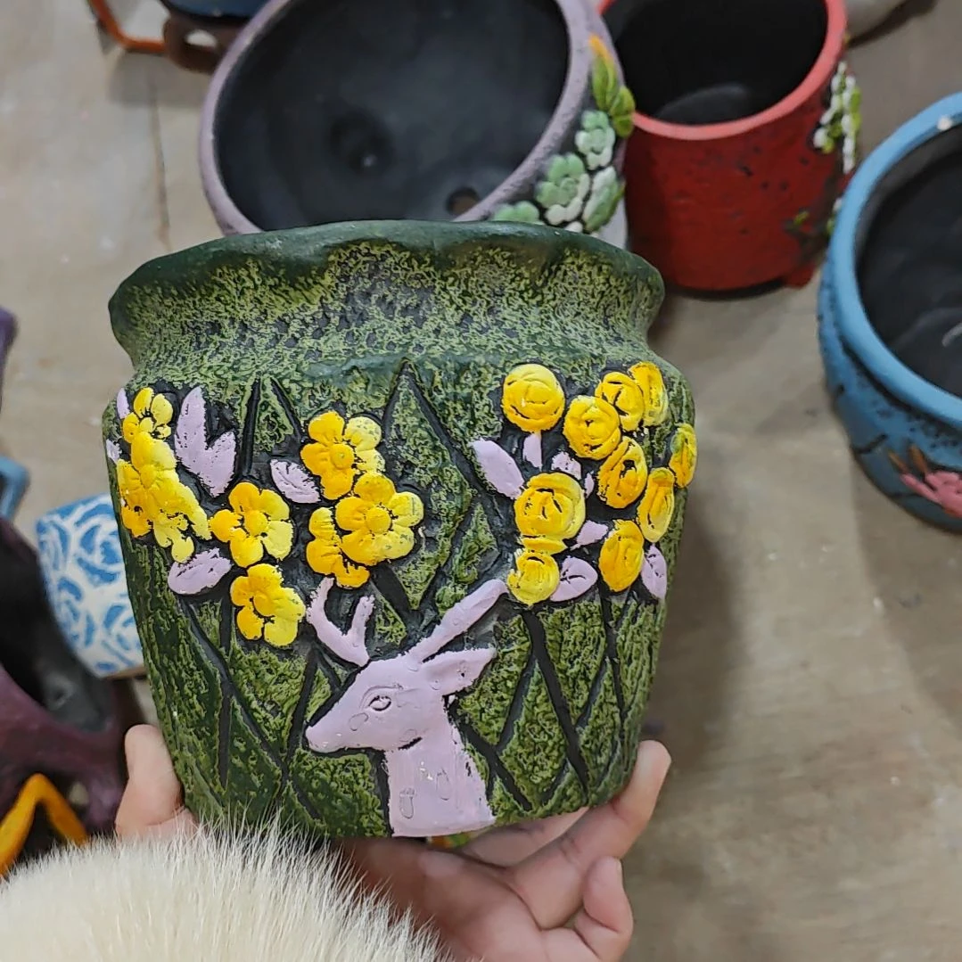 红陶吸水透气的白陶花盆凑满12发货