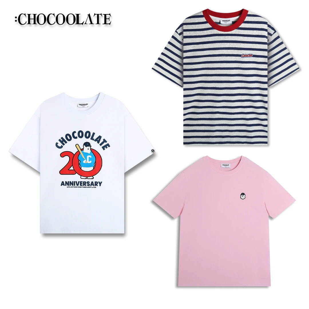 CHOCOOLATE潮牌20周年限定组合T恤实体店同款情侣舒适