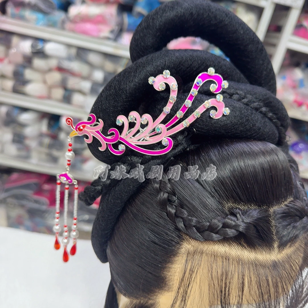 新款点绸头饰大正凤大气百搭卧凤越剧戏曲舞台头饰花旦小姐古装