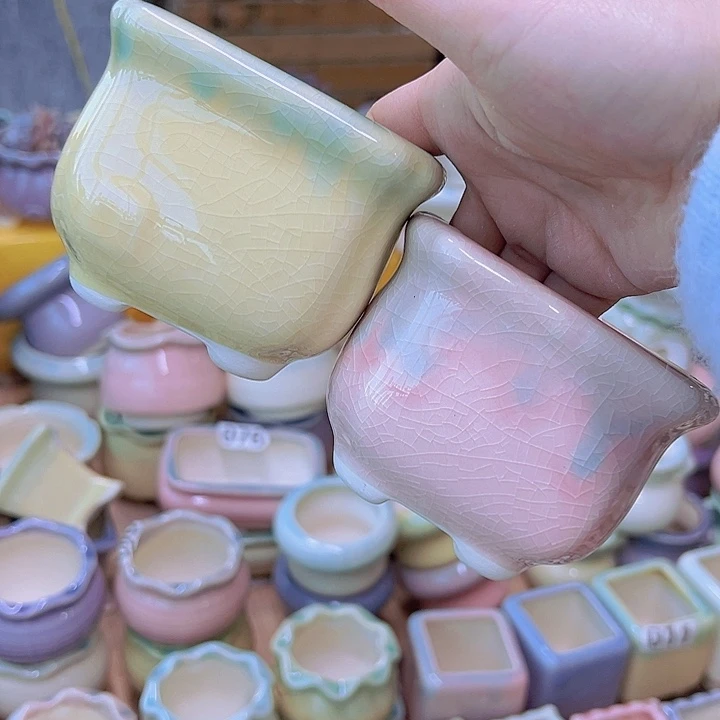 红陶陶瓷花盆当场满12包邮