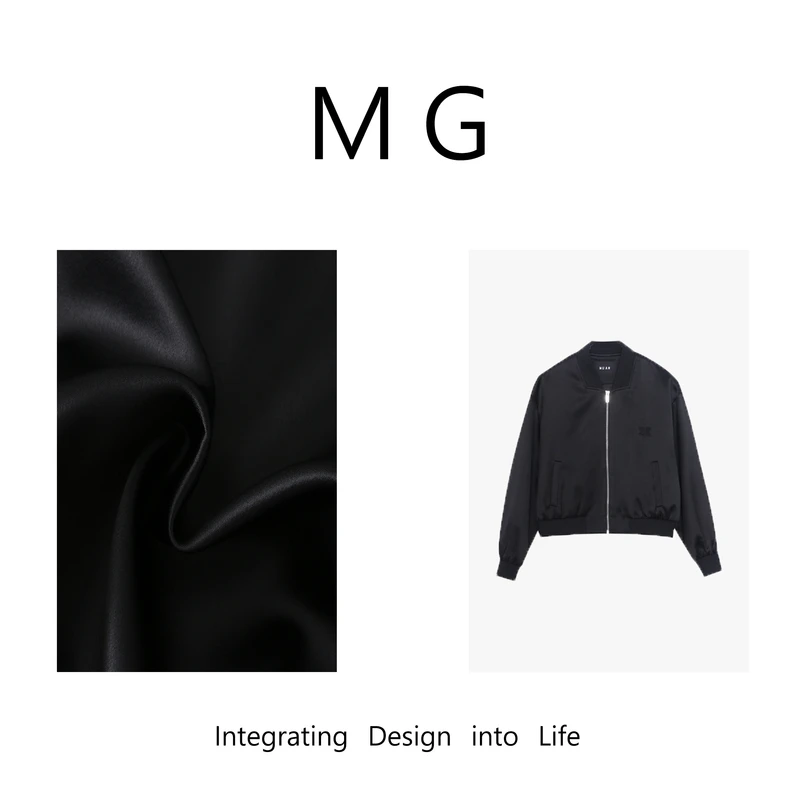 MG.毛毛【街风棒球服】 定制高定百分醋酸棒球外套女YJ-23073
