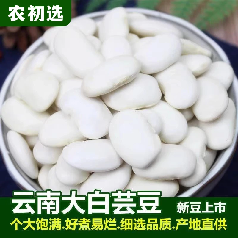 农初选】大白芸豆干货新鲜芸豆五谷杂粮白扁豆云豆子白腰豆雪豆