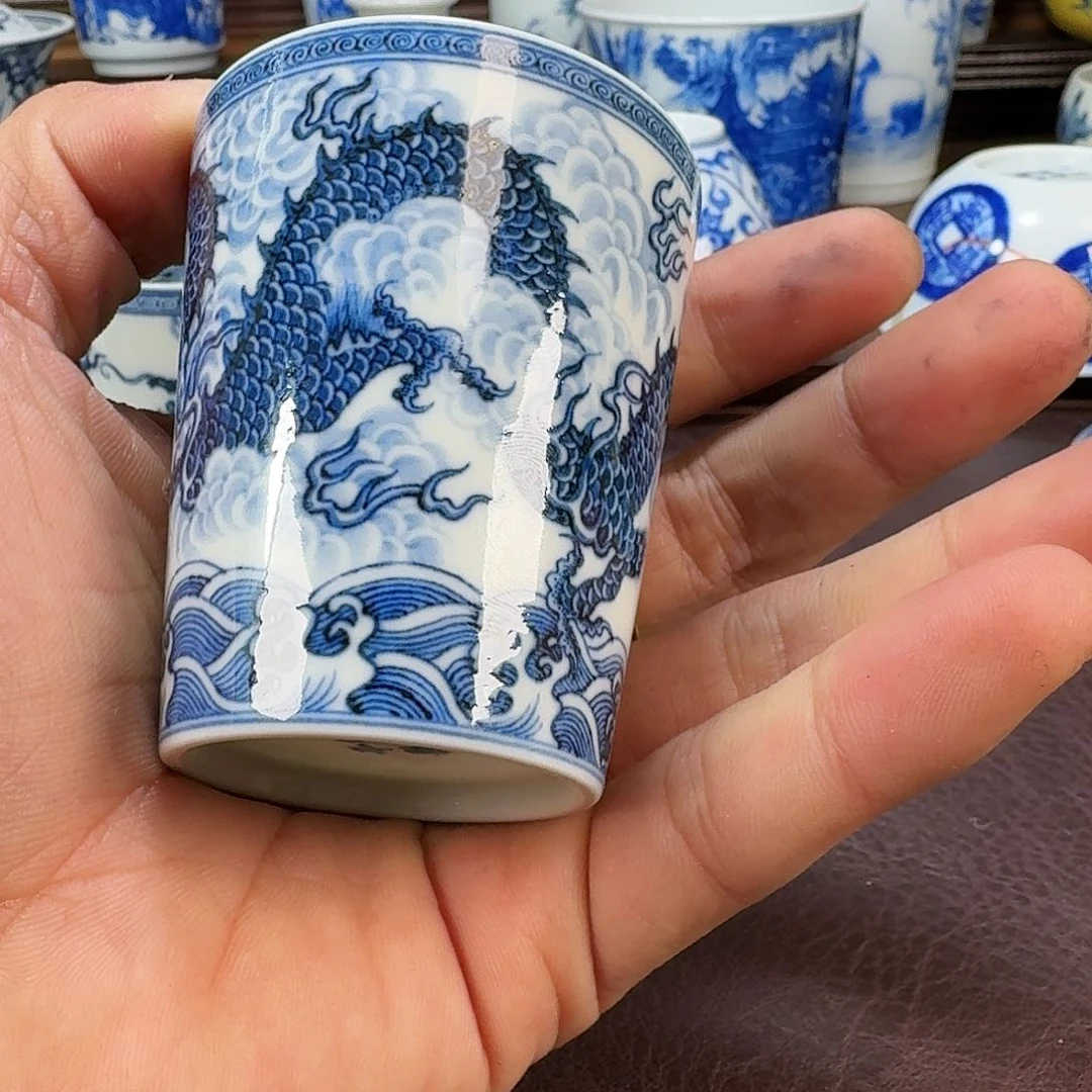 瓷片蛋***皮现代景德镇陶瓷手绘茶具