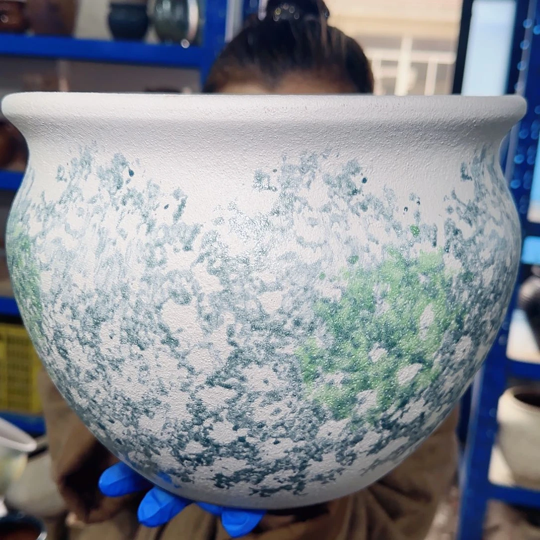 紫砂花盆高20口28