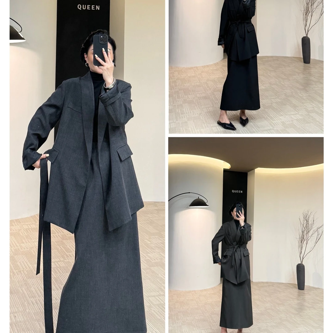 美丽怒推气质显瘦西服套裙160斤以内（8006）