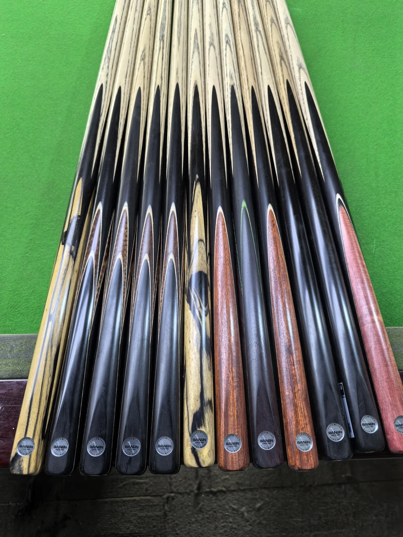 BANEN/班恩班恩E1台球杆纯实木手工免漆杆通杆中式黑八台球杆