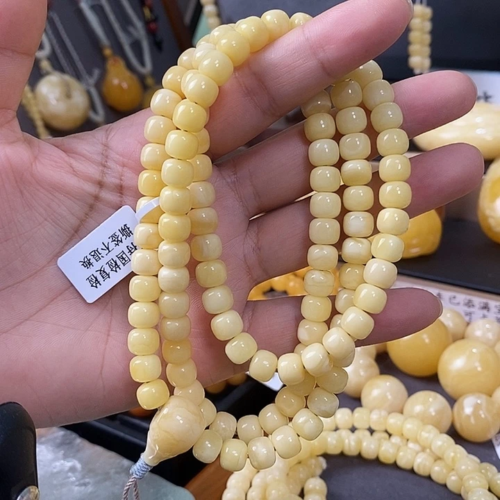 裸石琥珀未镶嵌手链8