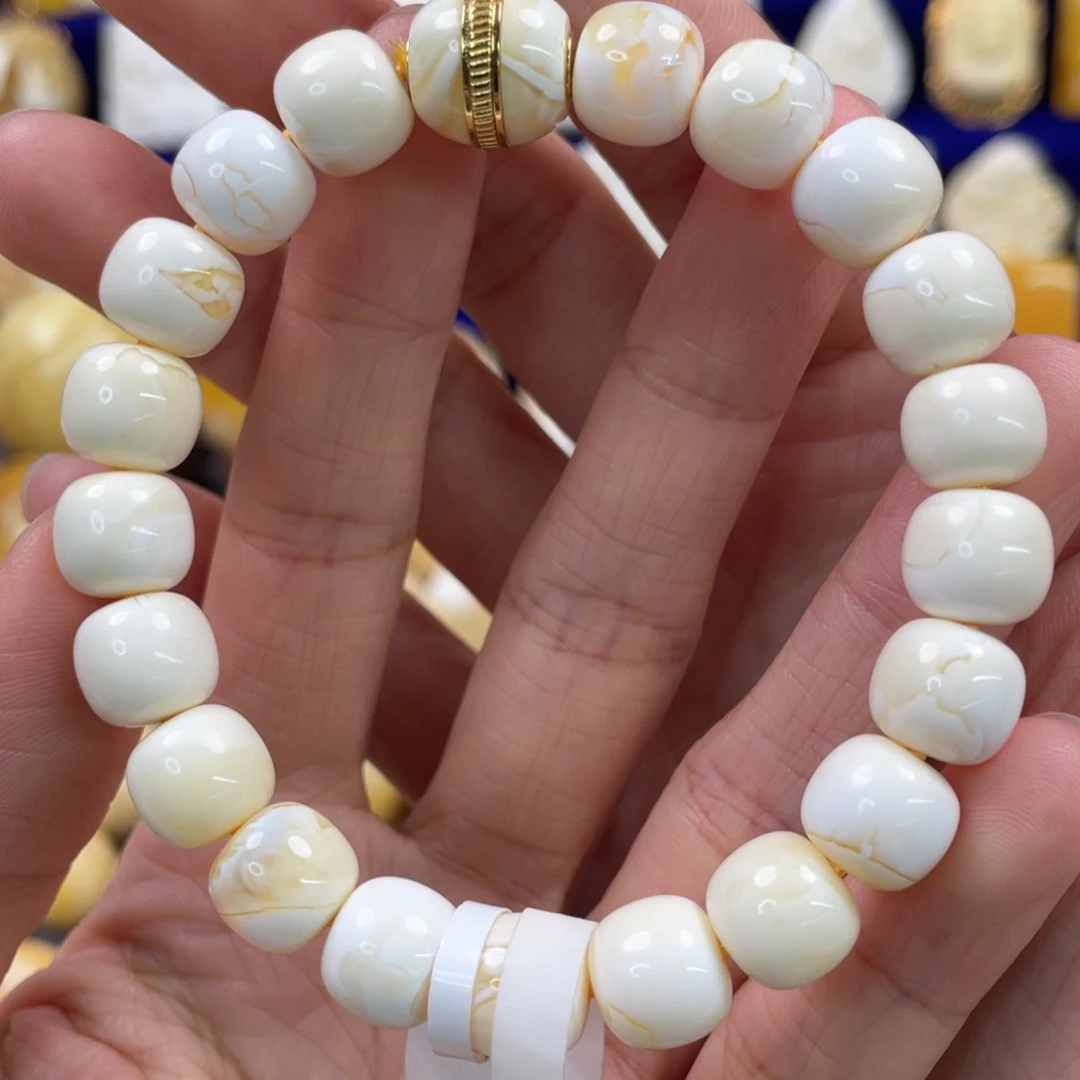 蜜蜡裸石未镶嵌琥珀蜜蜡手串卡10mm