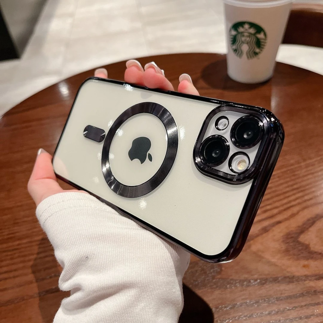 适用苹果高级16ProMax 磁吸手机壳镜头膜iPhone14/15无线充电磁吸