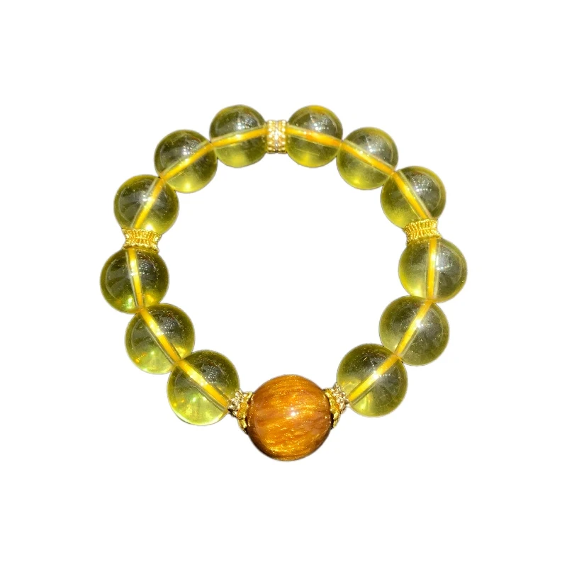 高档时尚精美黄水晶DIY琉璃手串(多样性发其一) A28-454