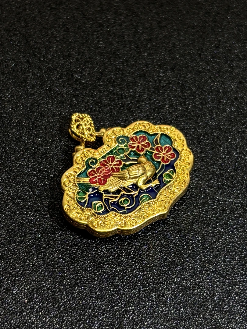 18k金 Au750吊坠 送银项链 a79