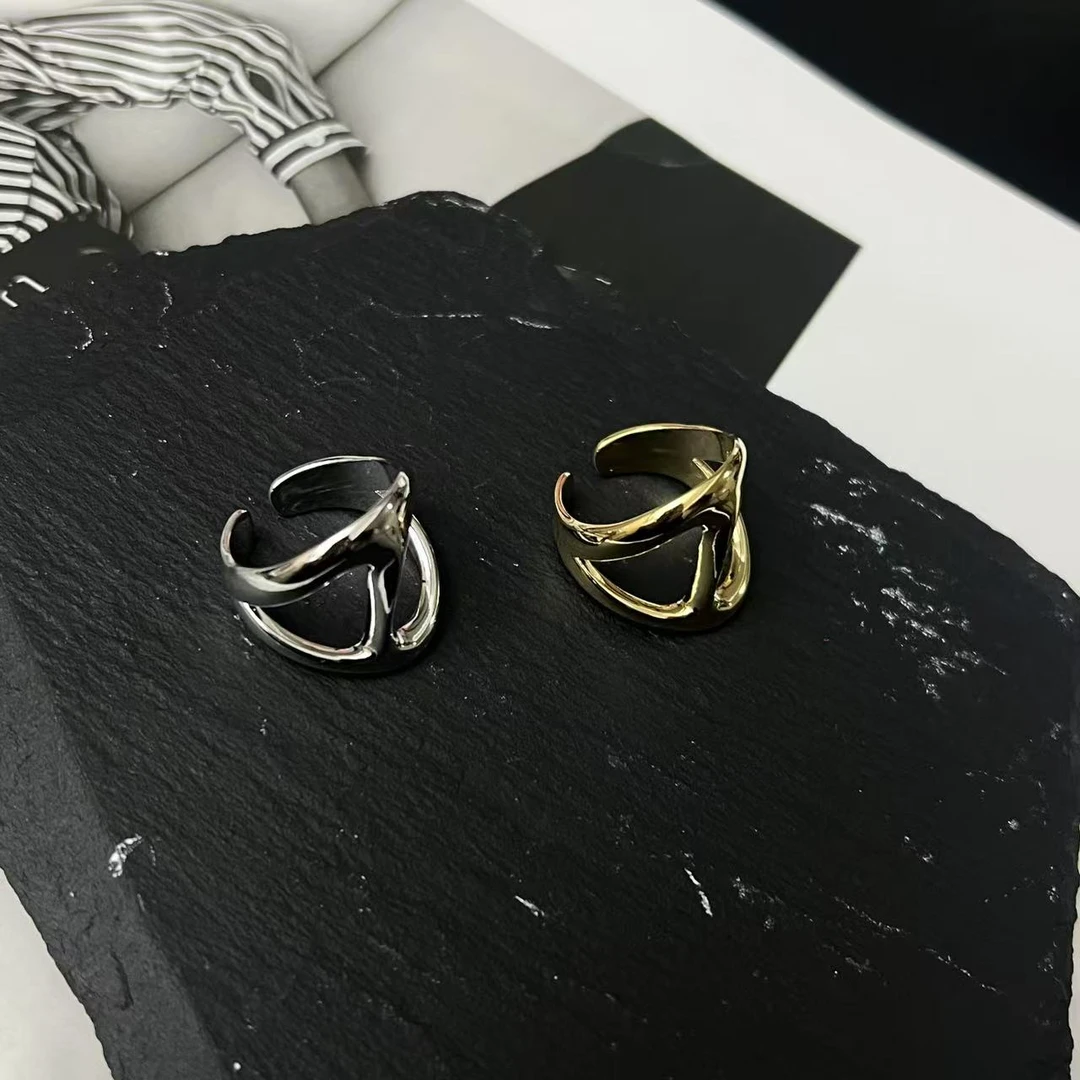 合金戒指 【7525】SITUOO饰图小众设计款“琴酒”简约线条感百搭戒指