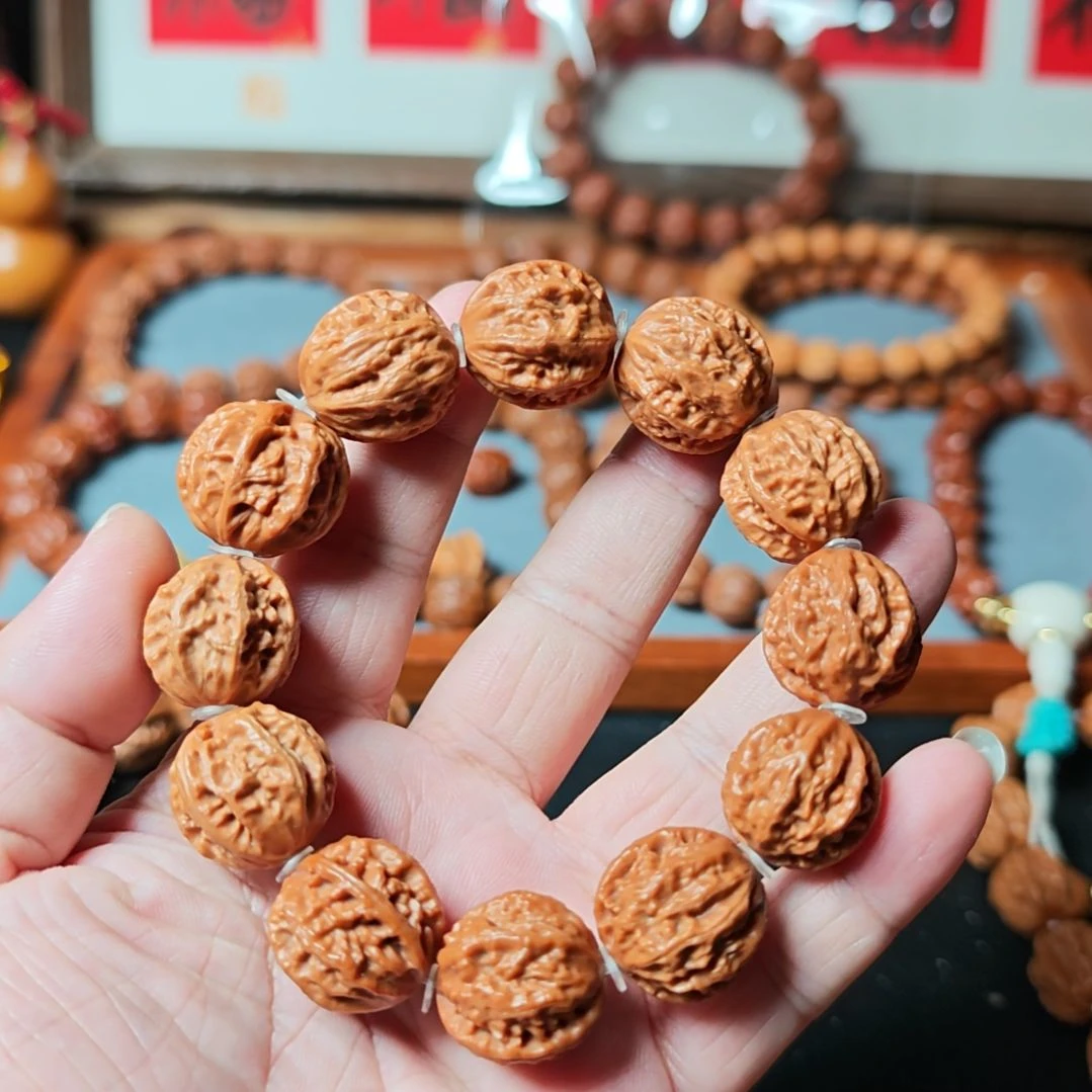 文玩核桃手串龙脊纹肉筋八楞手串