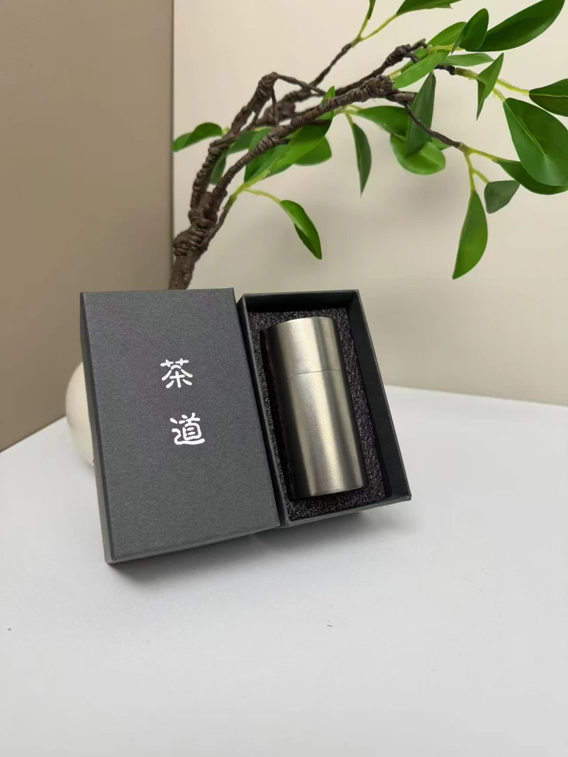 100ML纯钛喷砂茶叶罐家用户外便携轻便小巧