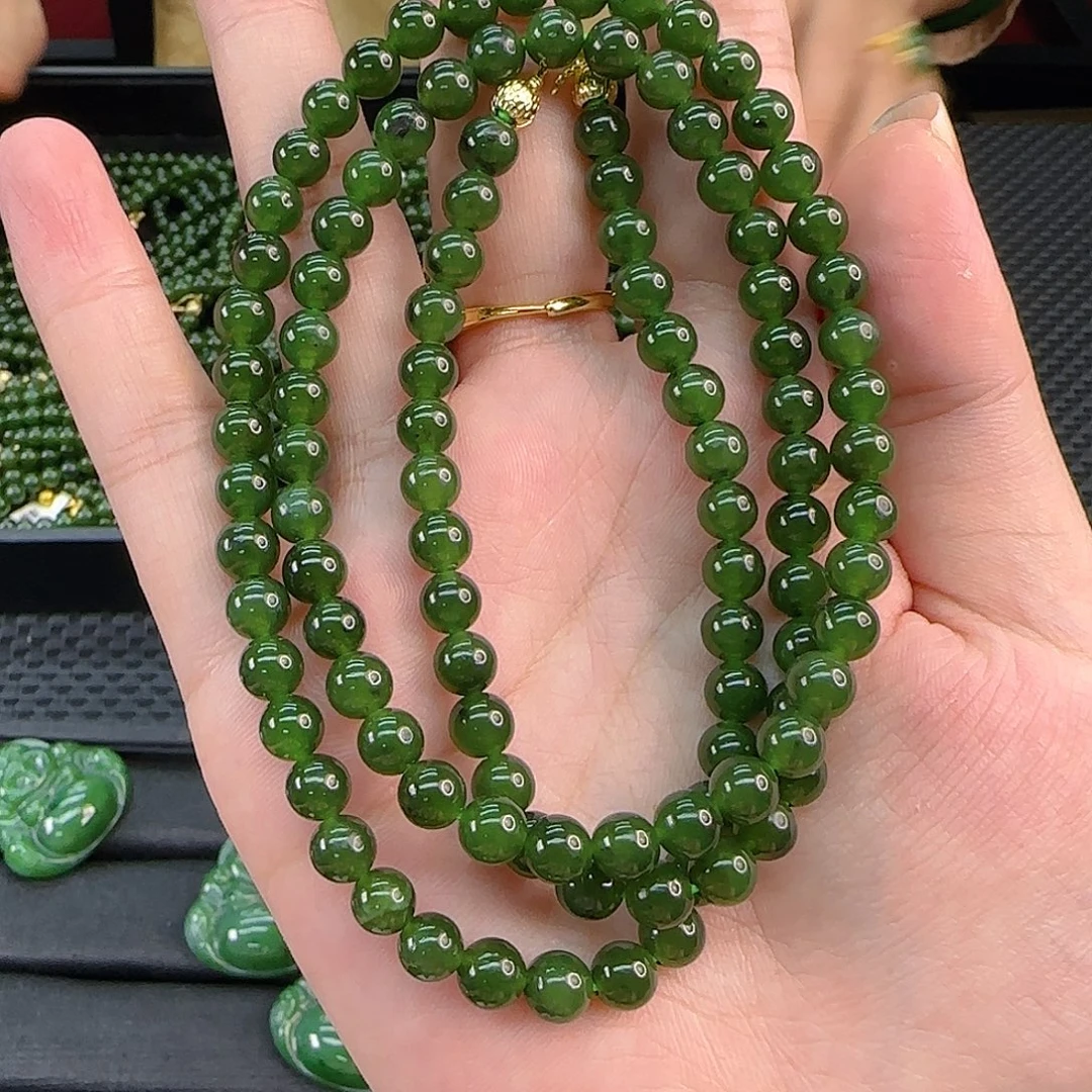 和田玉未镶嵌颈饰碧玉卡6 108