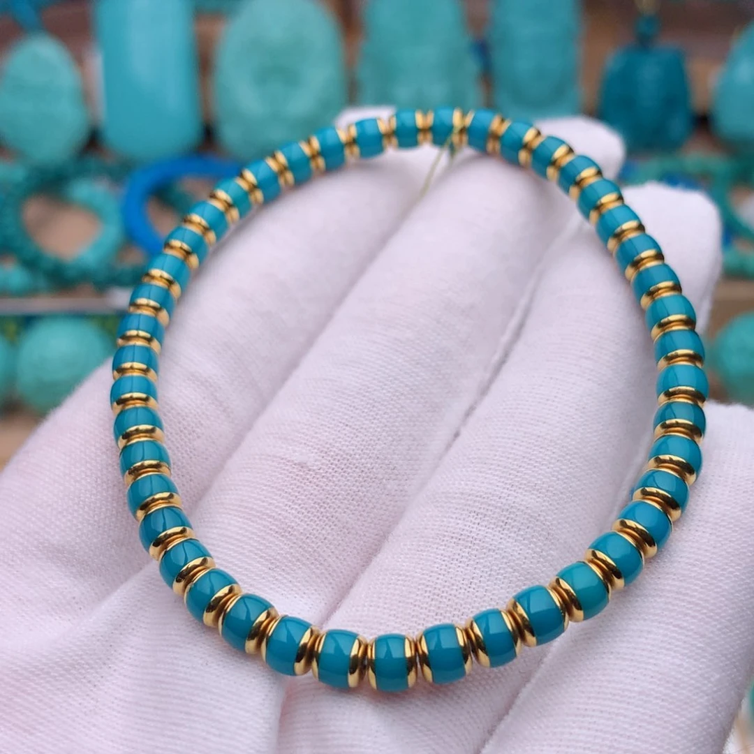 18K金镶嵌绿松石珠宝奇石