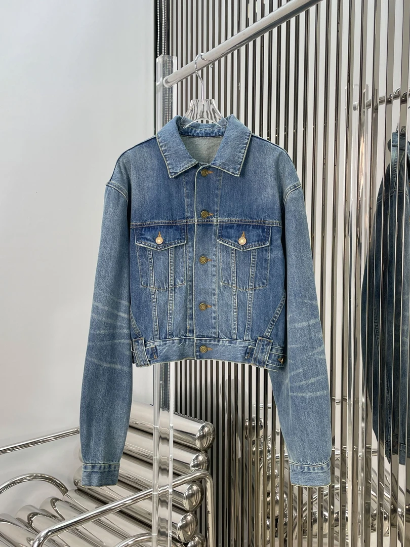 娜扎同款  罗兰经典水洗收腰牛仔夹克外套