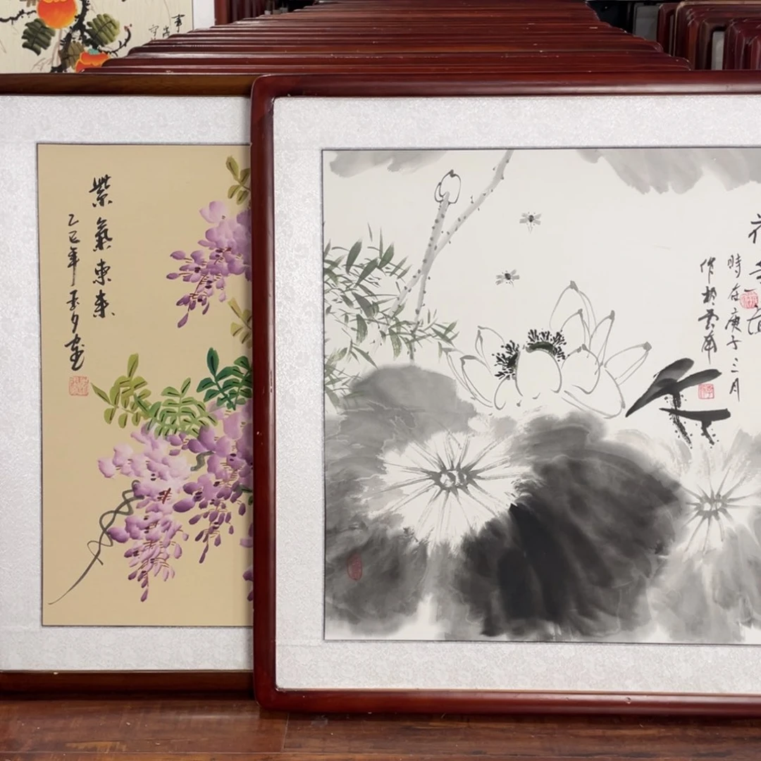 国画?**?带框尺寸63*63厘米