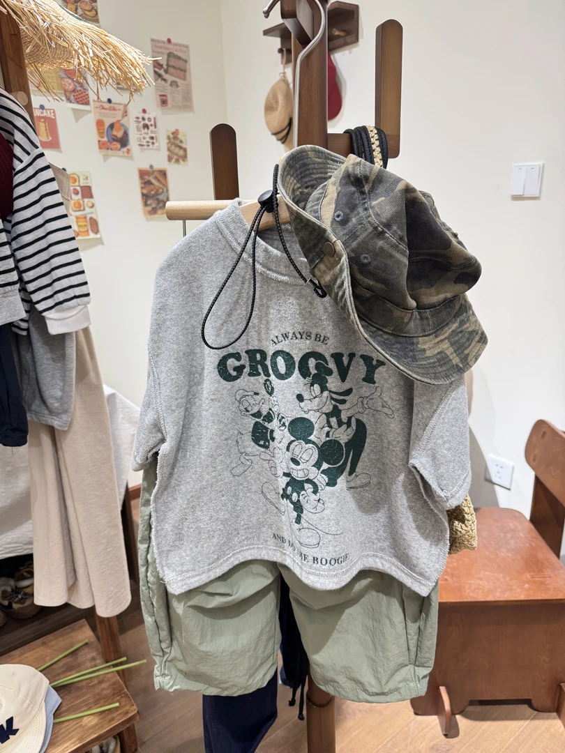 【古里】2025夏季新款儿童短袖休闲宝宝韩版卡通夏款30804