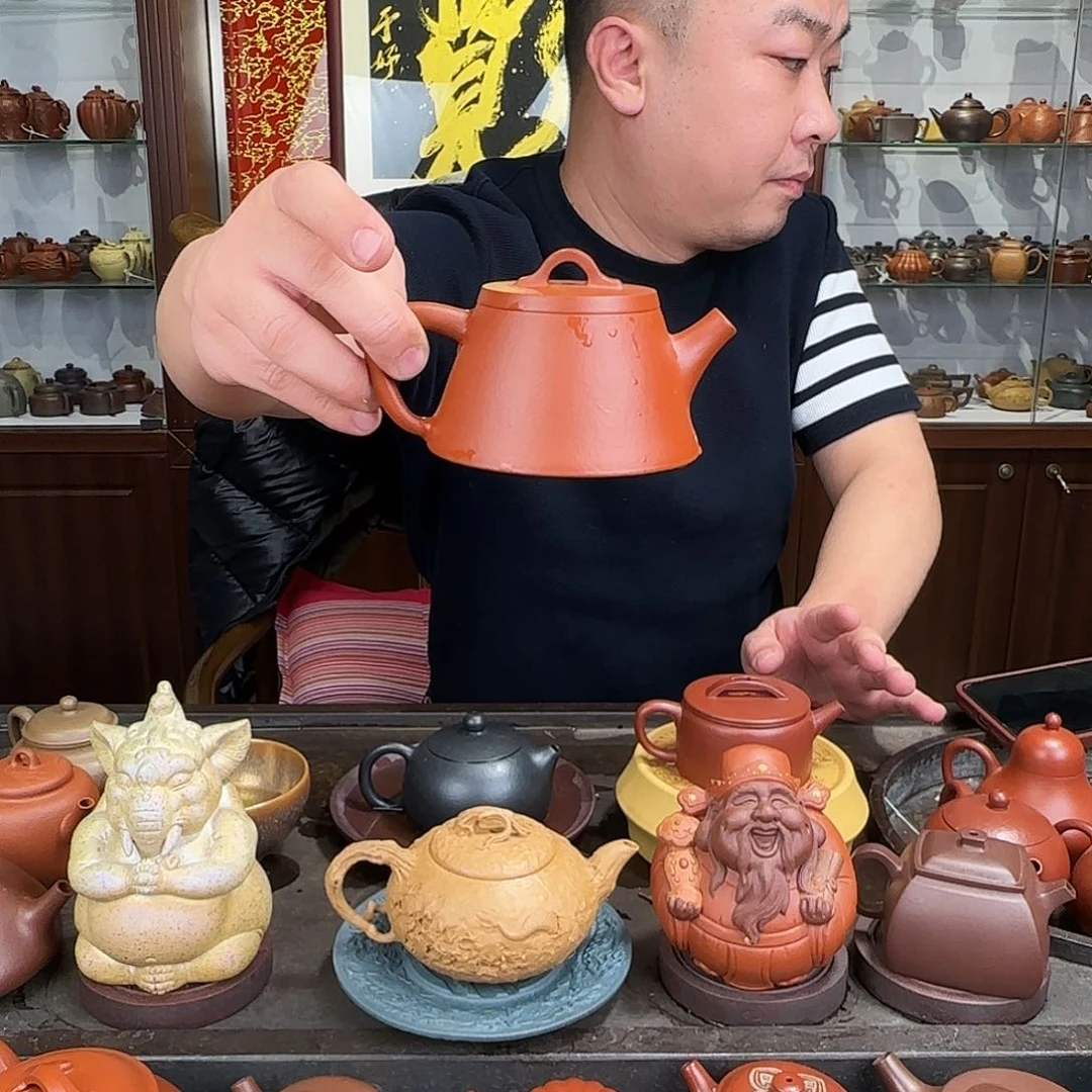 紫砂茶壶瓦瓢朱泥