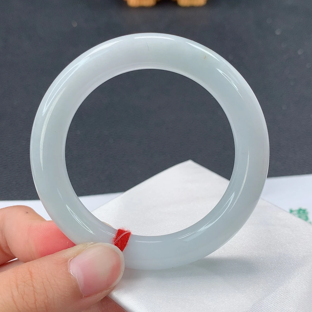 翡翠手镯未镶嵌圆条51.5 翡翠手镯89