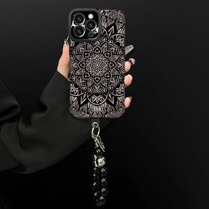 暗黑图腾适用苹果16promax手机壳iphone17pro创意个性15plus防摔