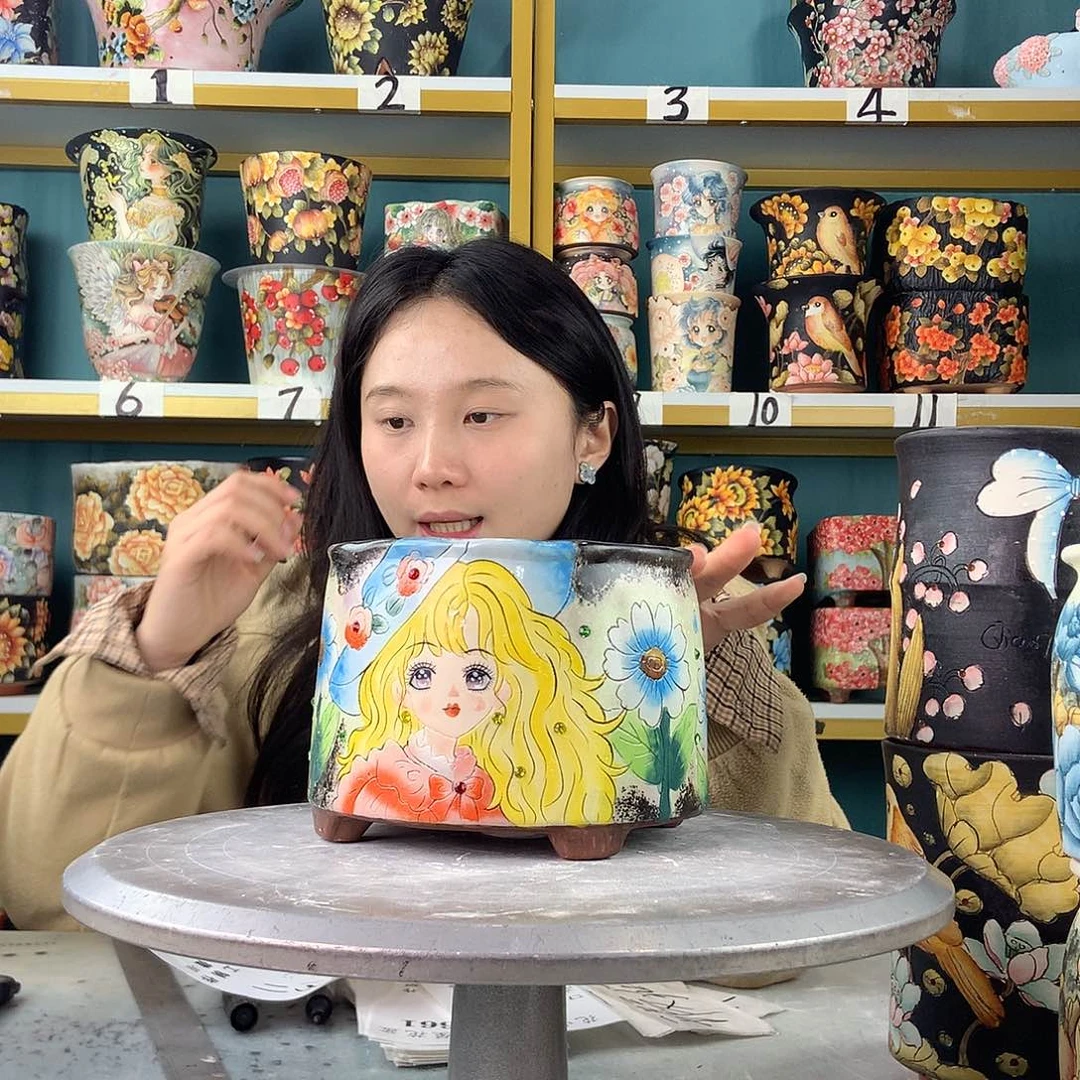 陶景德镇手工花盆63