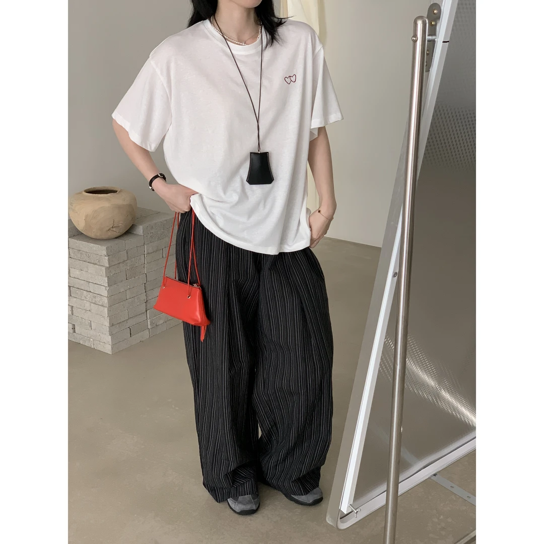 L-14126#LAKE#『爱心tee~』韩系简约短袖T恤（福利）