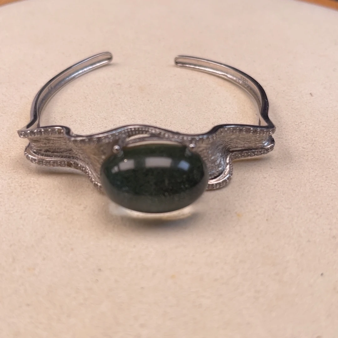 斯***丽手链银S925镶嵌水晶幽灵金沙925银手链 20.86g