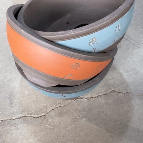 紫砂花盆60-3。微瑕29-12