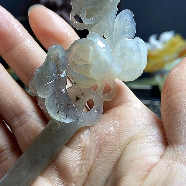 岫玉未镶嵌发簪发簪