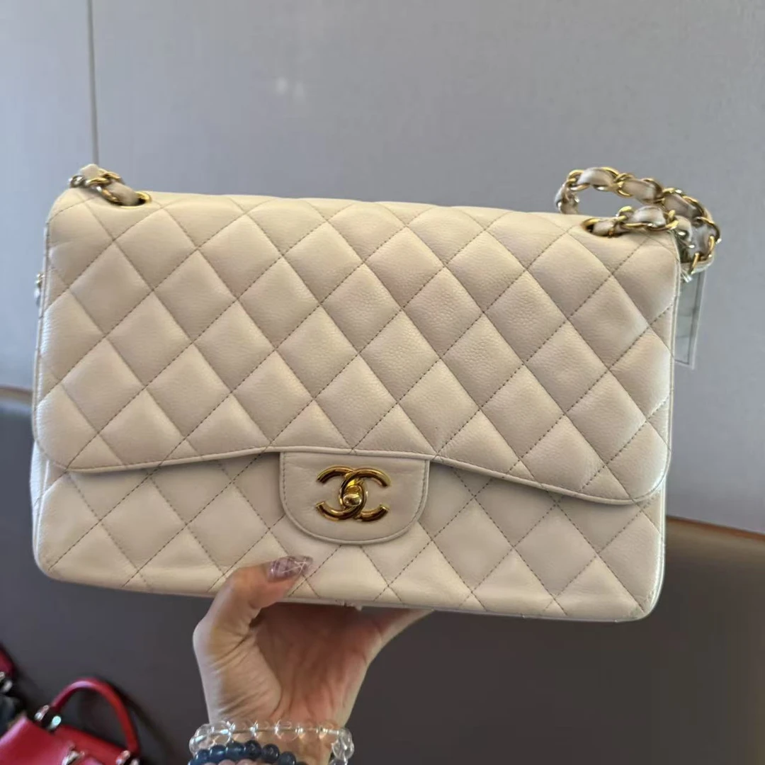 95新 Chanel/香奈儿 白色cf/二奢包包