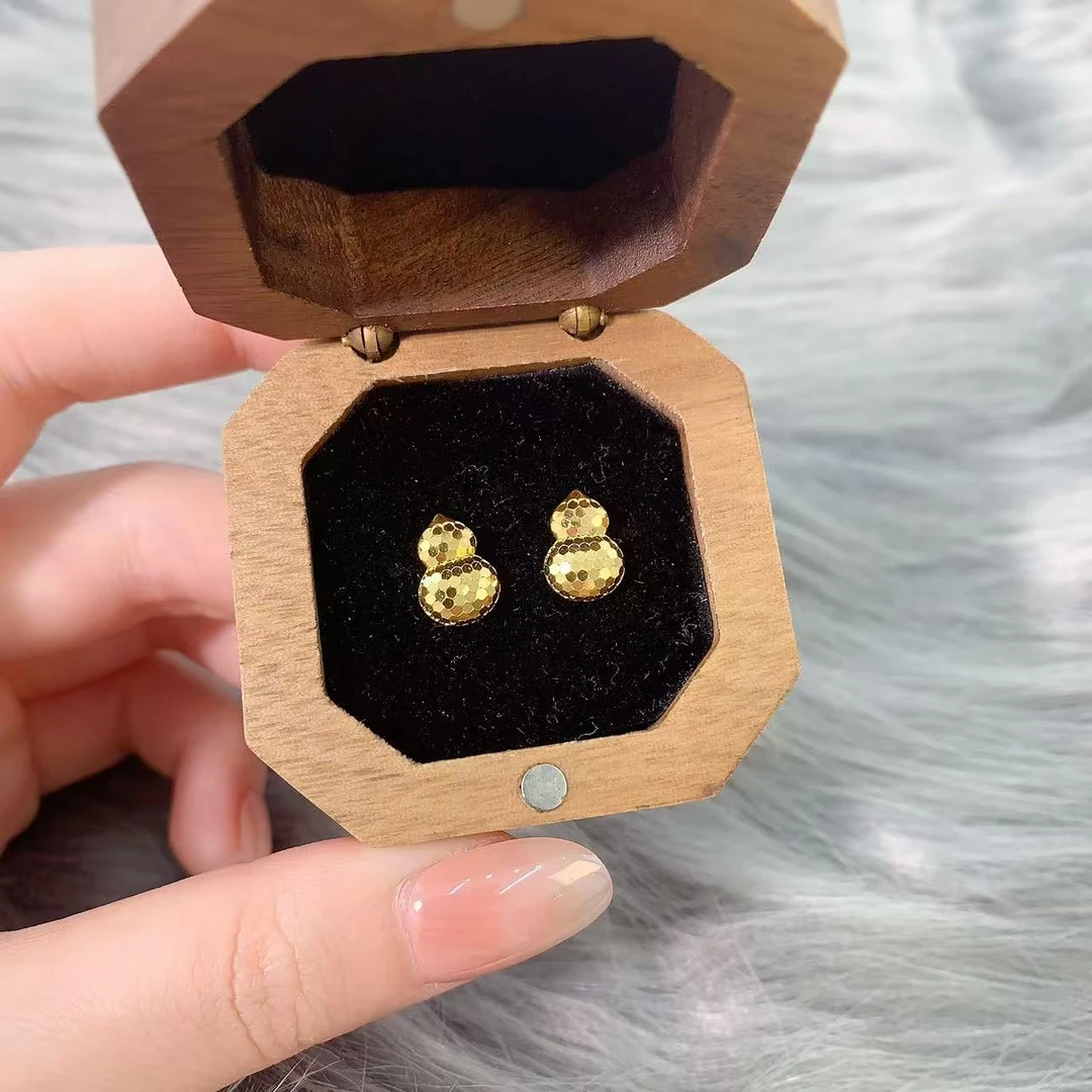 【伟新源】足金999 5G工艺 鱼鳞葫芦直针