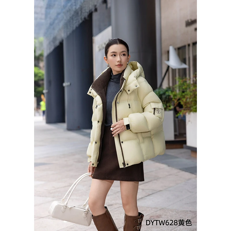 25款时尚高级连帽95白鸭绒羽绒服女休闲气质百搭保暖外套DYTFW628