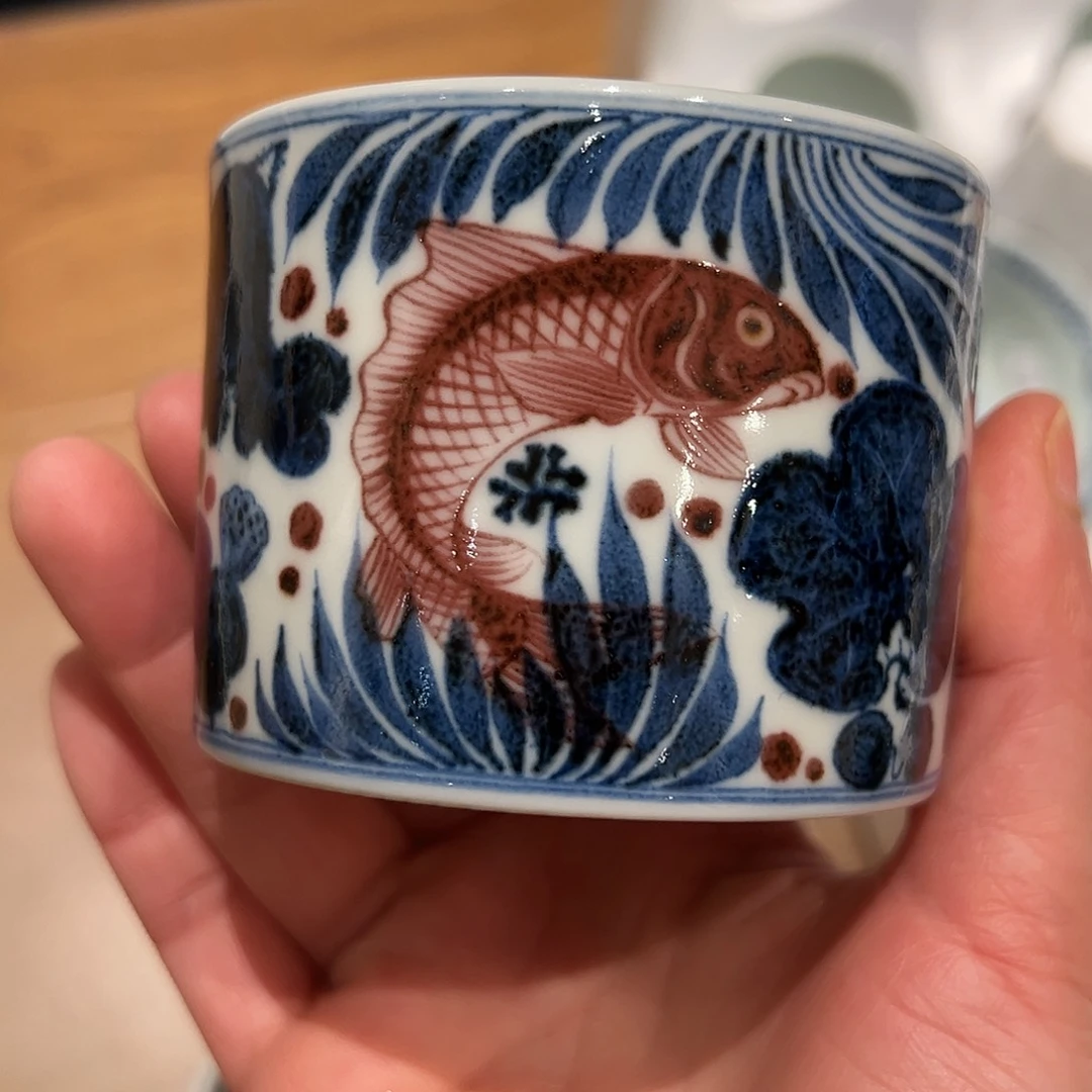 元青拙手仿元青花釉里红