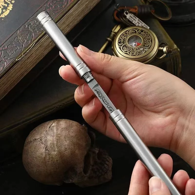 迷你龙泉不锈钢手工锻打茶器茶刀摆件把玩兵器家用雕花神器多功能